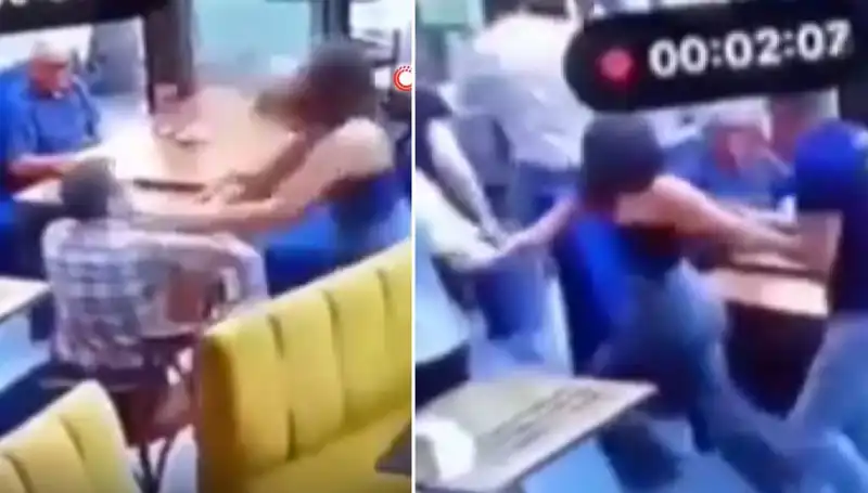 Bir Garsona Tokat Attı, Kendisi Tekme Tokat Dayak Yedi: İşte O Anlar!