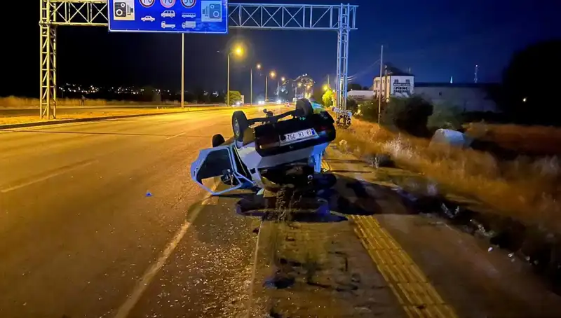 TIR Kazası Sonrası Otomobil Takla Attı: Sadece Bir Yaralı Var!