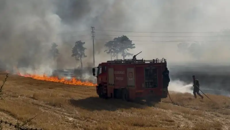 Kırklareli'nde Anız Yangını: Yangın Sırasında Yaşanan Korku Dolu Anlar