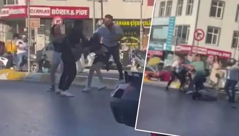 Esenyurt'ta Motosikletli İki Kadına Yüzleri Kanlar İçinde Dayak!